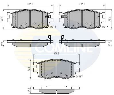 Comline - Гальмівні колодки до дисків COMLINE CBP31519