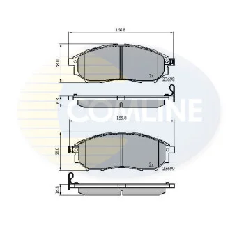 Comline - Гальмівні колодки до дисків COMLINE CBP31524
