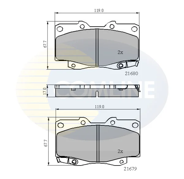 Comline - Гальмівні колодки до дисків COMLINE CBP31574 (фото 1)