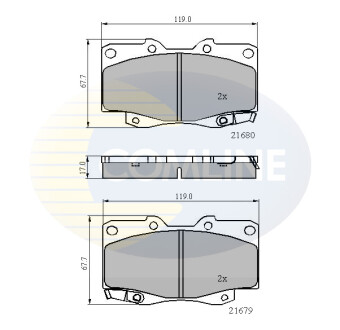 - Гальмівні колодки до дисків COMLINE CBP31574