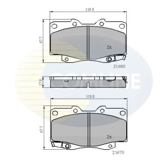 Comline - Гальмівні колодки до дисків COMLINE CBP31574
