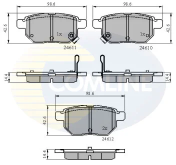 Comline - Гальмівні колодки до дисків COMLINE CBP31579