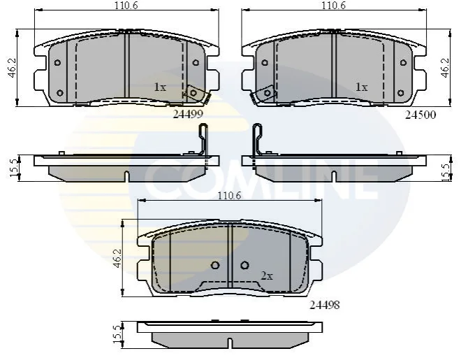 Comline - Гальмівні колодки до дисків COMLINE CBP31580 (фото 1)