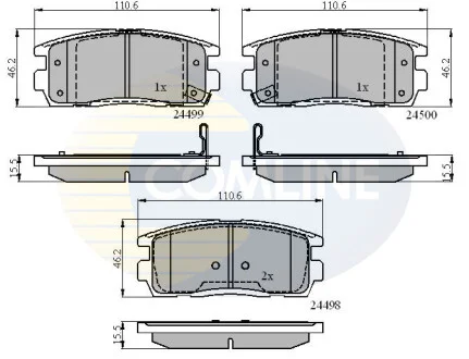 Comline - Гальмівні колодки до дисків COMLINE CBP31580