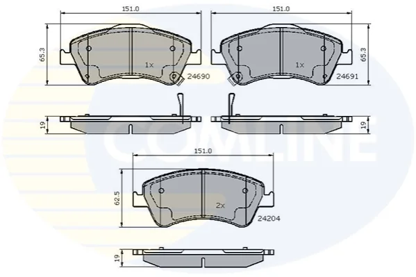 Comline - Гальмівні колодки до дисків COMLINE CBP31588 (фото 1)