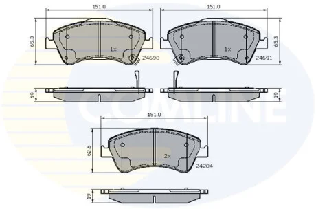 Comline - Гальмівні колодки до дисків COMLINE CBP31588