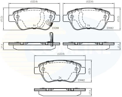 Comline - Гальмівні колодки до дисків COMLINE CBP31594
