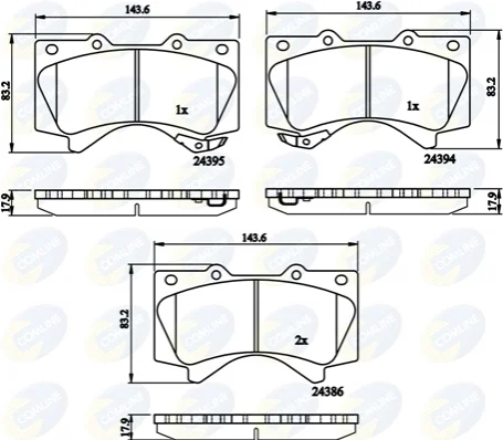 Comline - Гальмівні колодки до дисків COMLINE CBP31661 (фото 1)