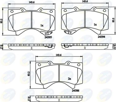 Comline - Гальмівні колодки до дисків COMLINE CBP31661