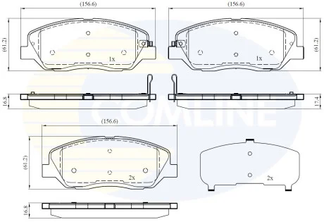 Comline - Гальмівні колодки до дисків COMLINE CBP31676