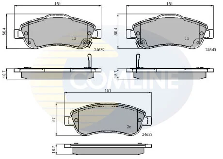 Comline - Гальмівні колодки до дисків COMLINE CBP31705