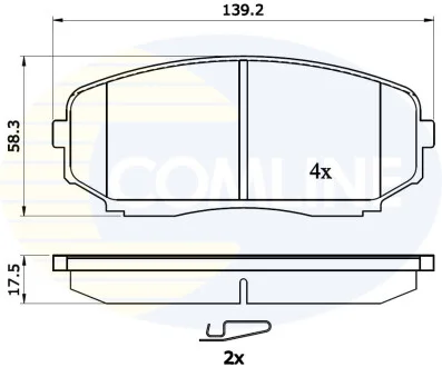 Comline - Гальмівні колодки до дисків COMLINE CBP31724