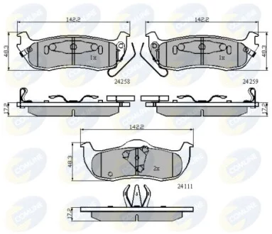Comline - Гальмівні колодки до дисків COMLINE CBP31734