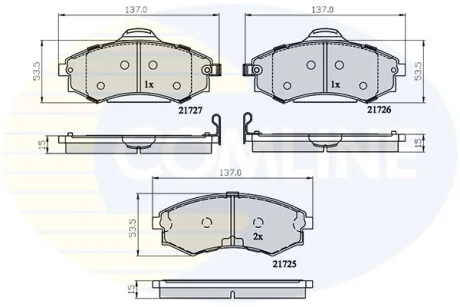 Comline - Гальмівні колодки до дисків COMLINE CBP31741