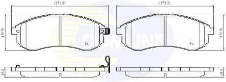 Comline - Гальмівні колодки до дисків COMLINE CBP31749