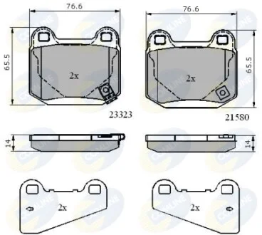 Comline - Гальмівні колодки до дисків COMLINE CBP31755