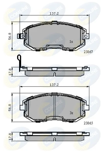 Comline - Гальмівні колодки до дисків COMLINE CBP31760 (фото 1)