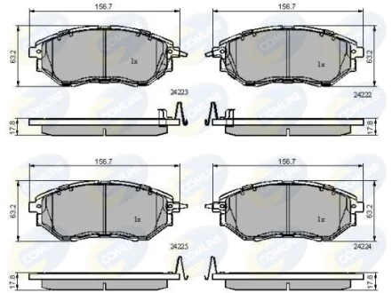 Comline - Гальмівні колодки до дисків COMLINE CBP31762