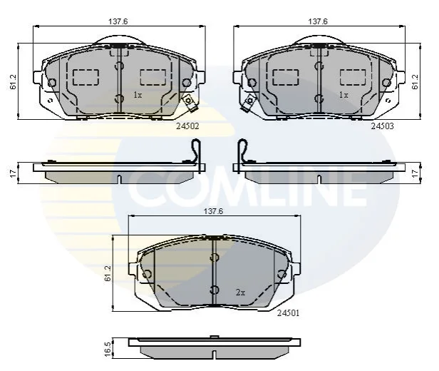 Comline - Гальмівні колодки до дисків COMLINE CBP31768 (фото 1)