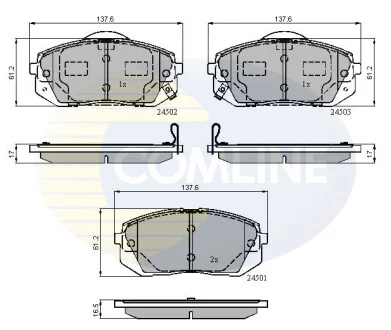 Comline - Гальмівні колодки до дисків COMLINE CBP31768