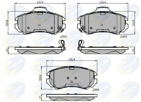 Comline - Гальмівні колодки до дисків COMLINE CBP31774