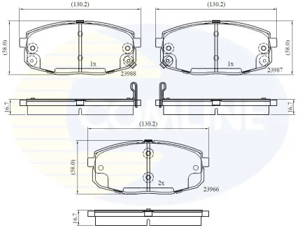 Comline - Гальмівні колодки до дисків COMLINE CBP31798
