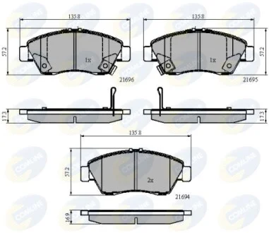 Comline - Гальмівні колодки до дисків COMLINE CBP32009
