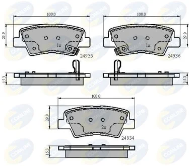 Comline - Гальмівні колодки до дисків COMLINE CBP32023