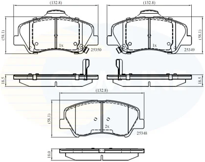 Comline - Гальмівні колодки до дисків COMLINE CBP32040