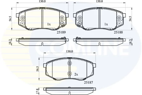 Comline - Гальмівні колодки до дисків COMLINE CBP32194