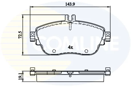 Comline - Гальмівні колодки до дисків COMLINE CBP32208