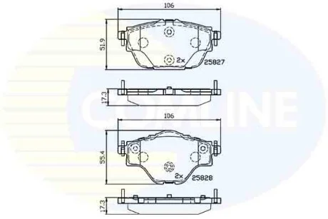 Comline - Гальмівні колодки до дисків COMLINE CBP32235