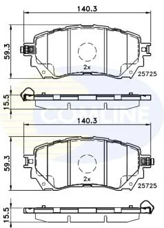 Comline - Гальмівні колодки до дисків COMLINE CBP32237