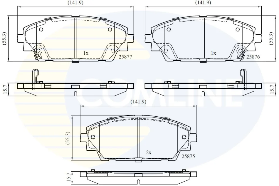 Comline - Гальмівні колодки до дисків COMLINE CBP32242 (фото 1)