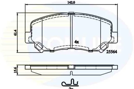 Comline - Гальмівні колодки до дисків COMLINE CBP32252