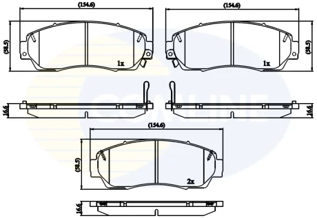 Comline - Гальмівні колодки до дисків COMLINE CBP32273