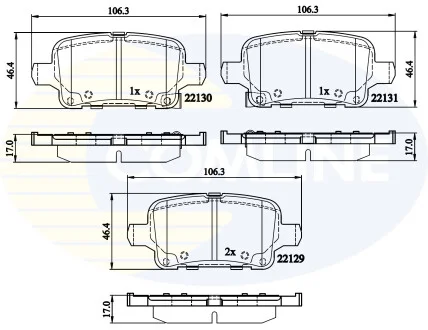 Comline - Гальмівні колодки до дисків COMLINE CBP32307