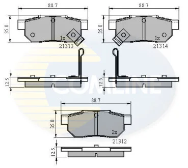 Comline - Гальмівні колодки до дисків COMLINE CBP3242
