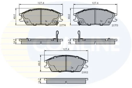 Comline - Гальмівні колодки до дисків COMLINE CBP3253