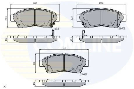 Comline - Гальмівні колодки до дисків COMLINE CBP3260