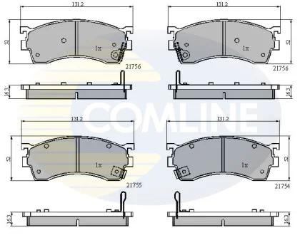 Comline - Гальмівні колодки до дисків COMLINE CBP3326