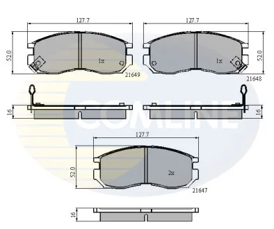 Comline - Гальмівні колодки до дисків COMLINE CBP3363