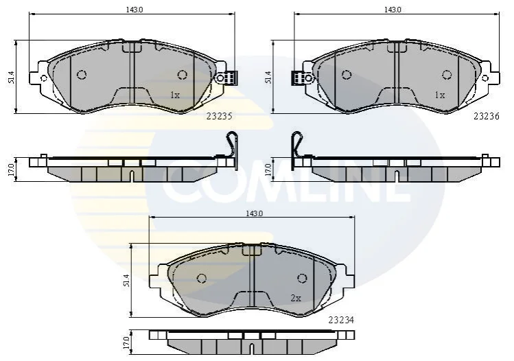 Comline - Гальмівні колодки до дисків COMLINE CBP3435 (фото 1)