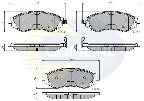 Comline - Гальмівні колодки до дисків COMLINE CBP3435