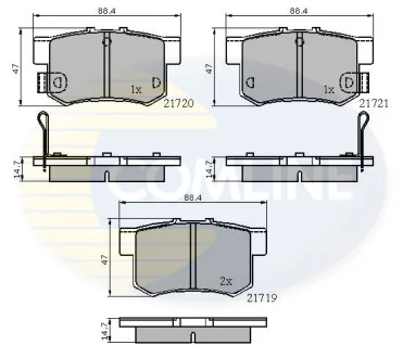 Comline - Гальмівні колодки до дисків COMLINE CBP3445