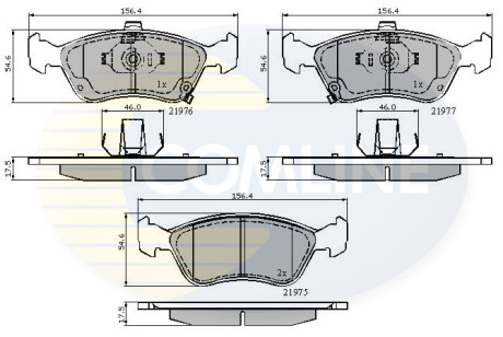 - Гальмівні колодки до дисків COMLINE CBP3450