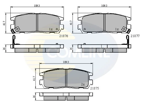 Comline - Гальмівні колодки до дисків COMLINE CBP3461 (фото 1)