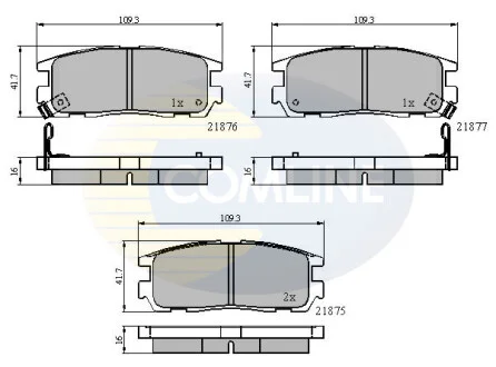 Comline - Гальмівні колодки до дисків COMLINE CBP3461