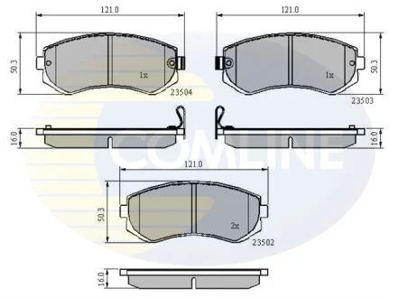 Comline - Гальмівні колодки до дисків COMLINE CBP3484