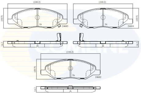 Comline - Гальмівні колодки до дисків COMLINE CBP36044